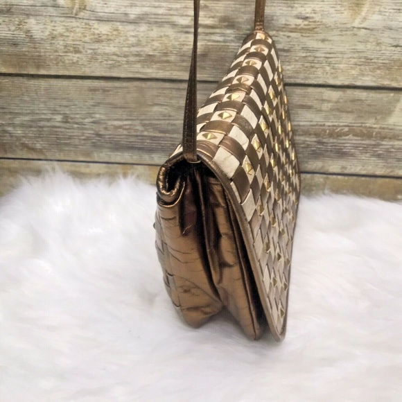 Vntg Very Special Things Metallic Woven Purse - Picture 4 of 12